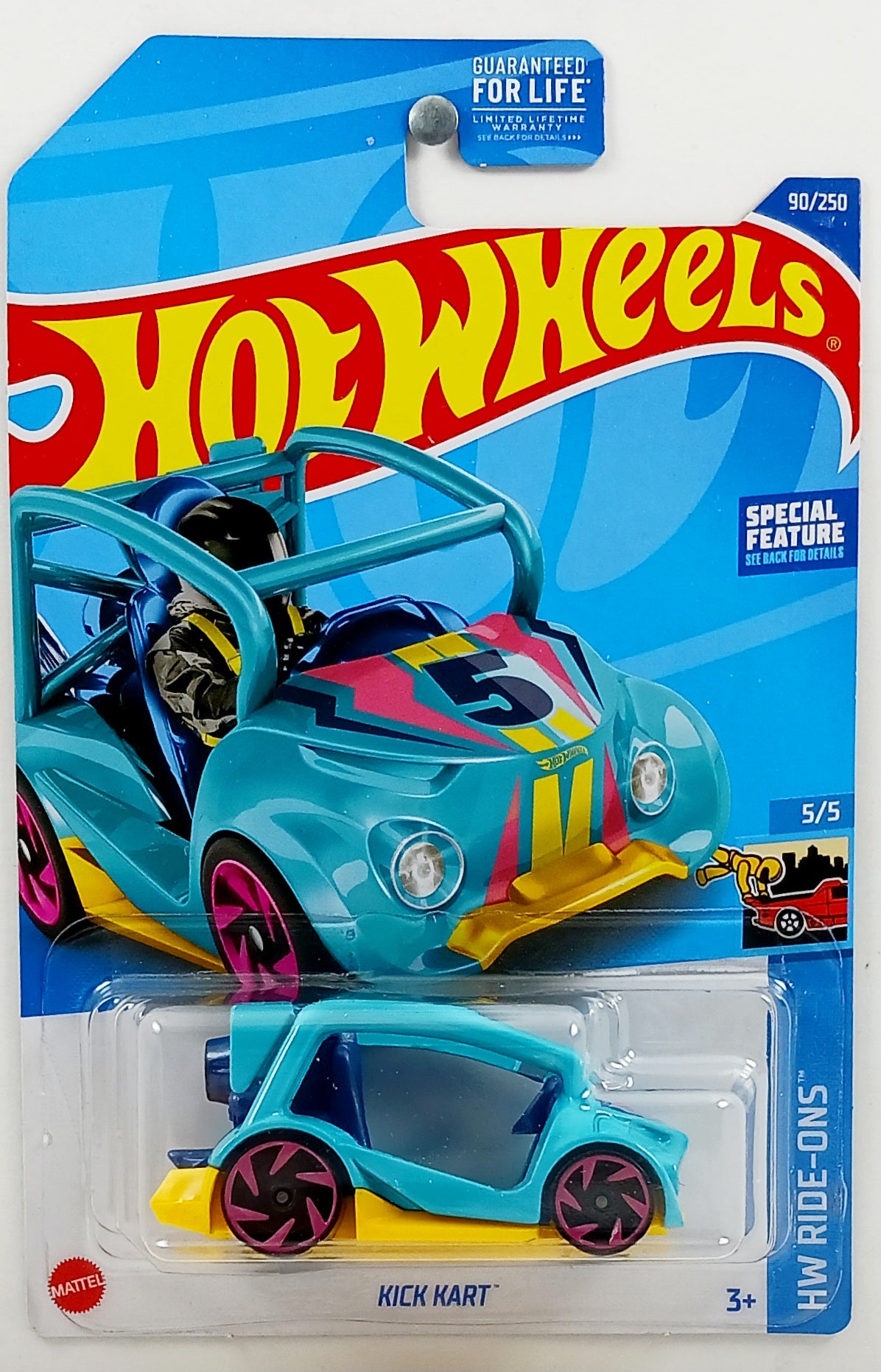 Hot Wheels 2022 - Collector # 090/220 - HW Ride-Ons 5/5 - Kick Kart - Aqua