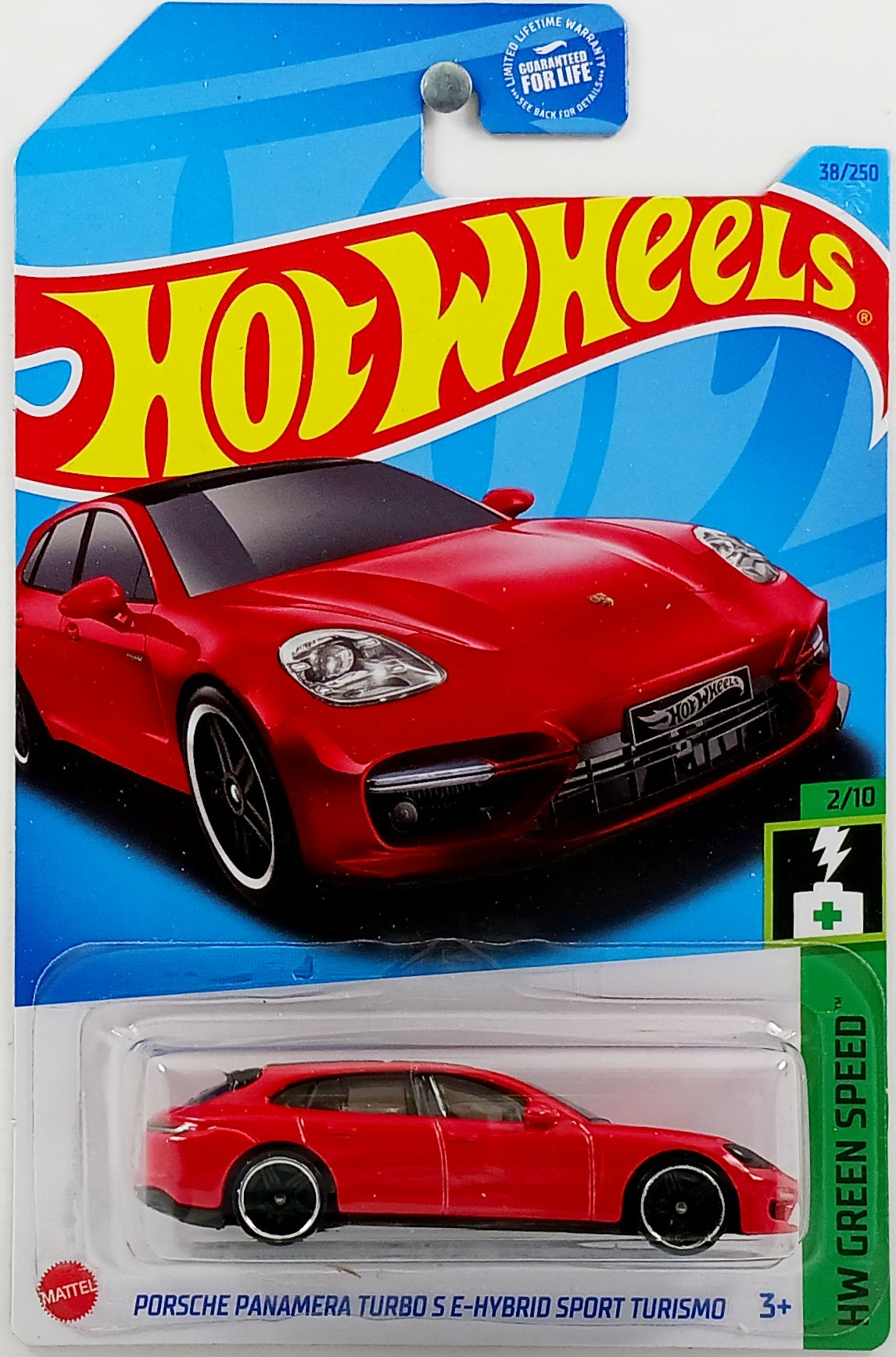 Hot Wheels 2023 - Collector # 038/250 - HW Green Speed 2/10 - Porsche Panamera Turbo S E-Hybrid Sport Turismo - Red - USA