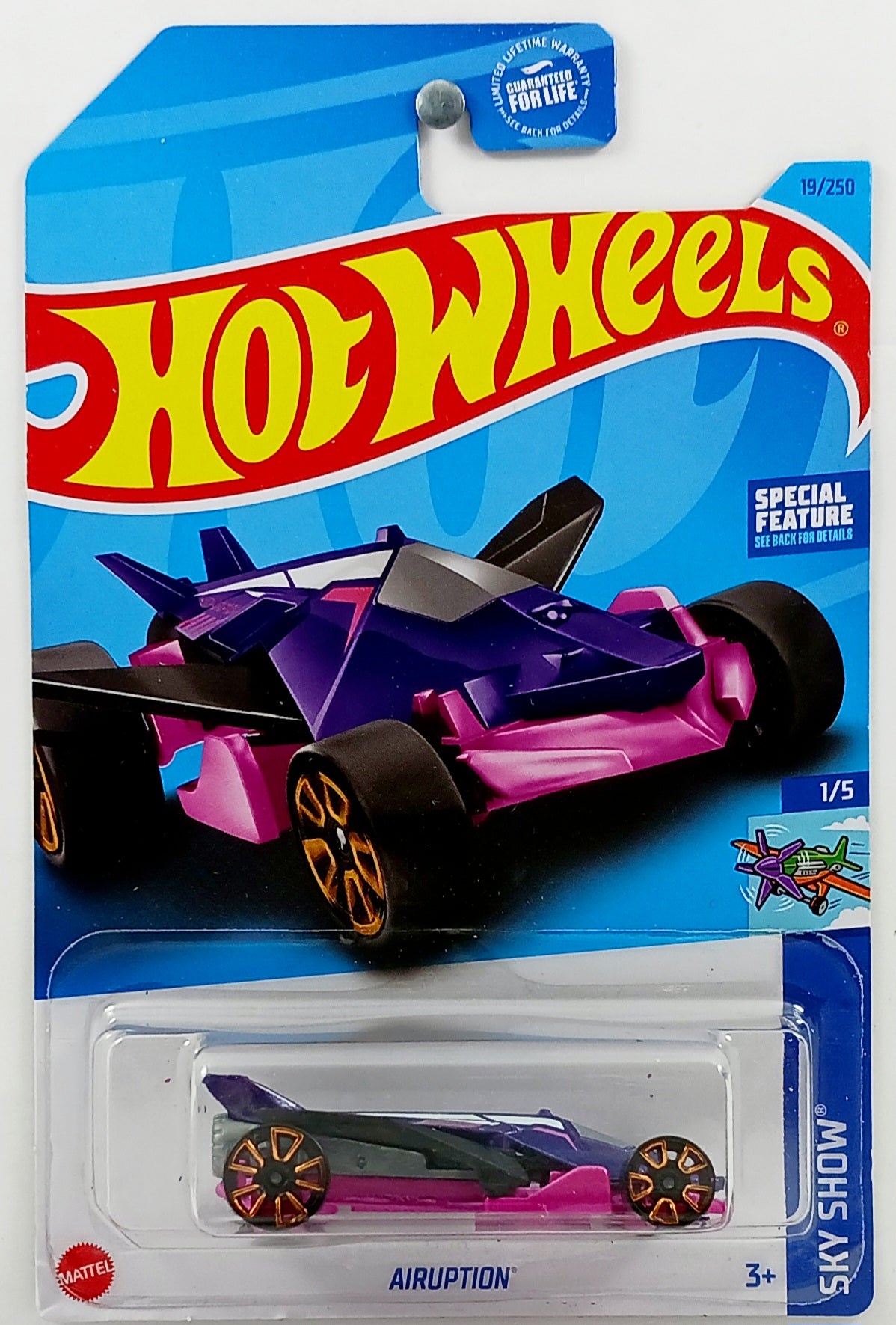 Hot Wheels 2023 - Collector # 019/250 - Sky Show 1/5 - Airuption - Purple - USA