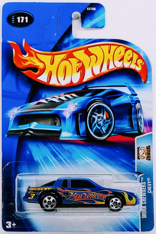 Hot Wheels 2004 - Collector # 171/212 - Work Crewsers - Chevy (Stocker) - Blue - USA