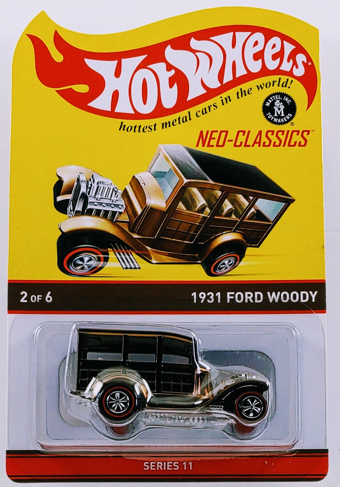 Hot Wheels 2011 - HWC RLC / Neo-Classics 2/6 - 1931 Ford Woody - Spectraflame Brown - Redlines - Limited to 4,000 - Kar Keeper