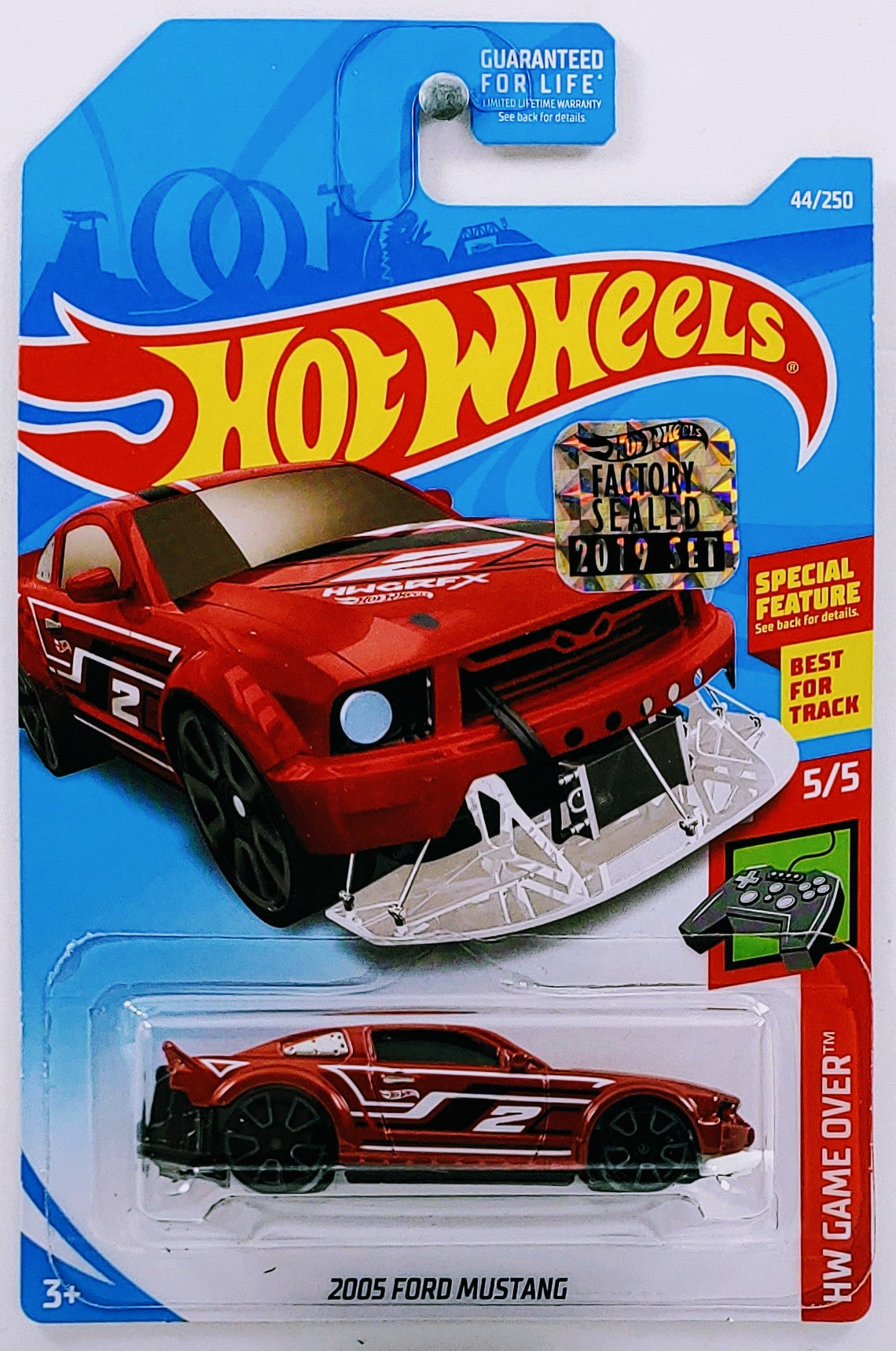 Hot Wheels 2019 - Collector # 044/250 - HW Game Over 5/5 - 2005 Ford Mustang - Red - Kroger Exclusive - FSC