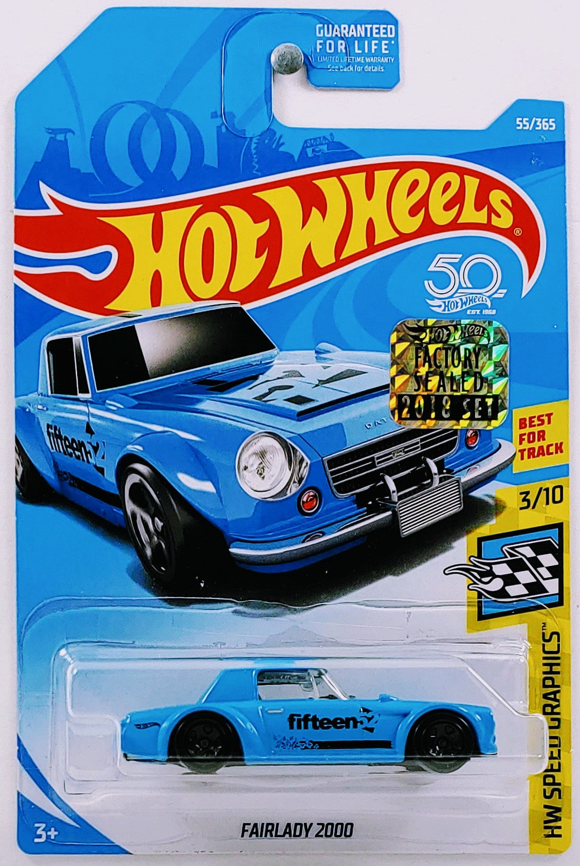 Hot Wheels 2018 - Collector # 055/365 - HW Speed Graphics 3/10 - Fairlady 2000 - Blue - FSC