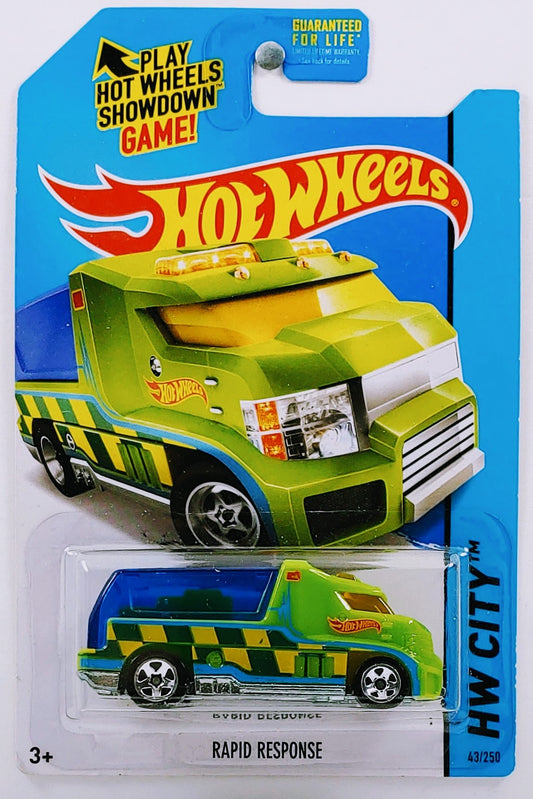Hot Wheels 2014 - Collector # 043/250 - HW City / HW Rescue - Rapid Response - Green - USA
