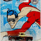 Hot Wheels 2012 - Nostalgia / Pop Culture / DC Comics Originals - '56 Flashsider - Black / Plastic Man Graphics - Metal/Metal & Real Riders