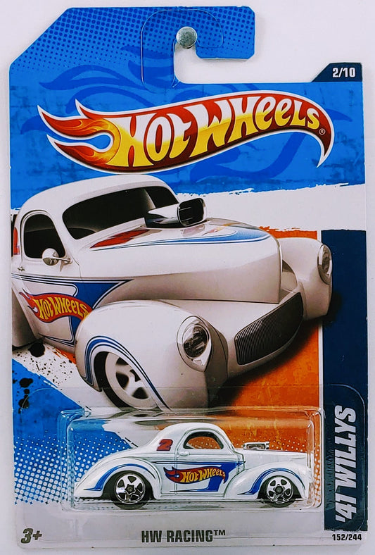 Hot Wheels 2011 - Collector # 152/244 - HW Racing 2/10 - '41 Willys - White - USA