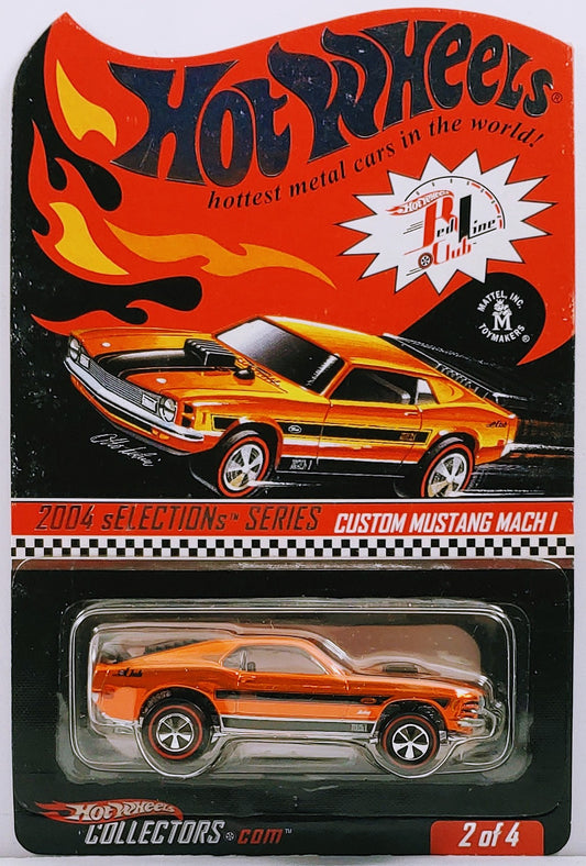 Hot Wheels 2004 - HWC / RLC Exclusive / sELECTIONs Series 2/4 - Custom Mustang MACH 1 - Spectraflame Orange - Neo-Classic Wheels - Limited to 10,385 - Kar Keeper
