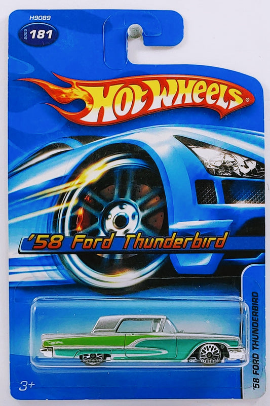 Hot Wheels 2005 - Collector # 181/183 - '58 Ford Thunderbird - Metallic Silver - USA