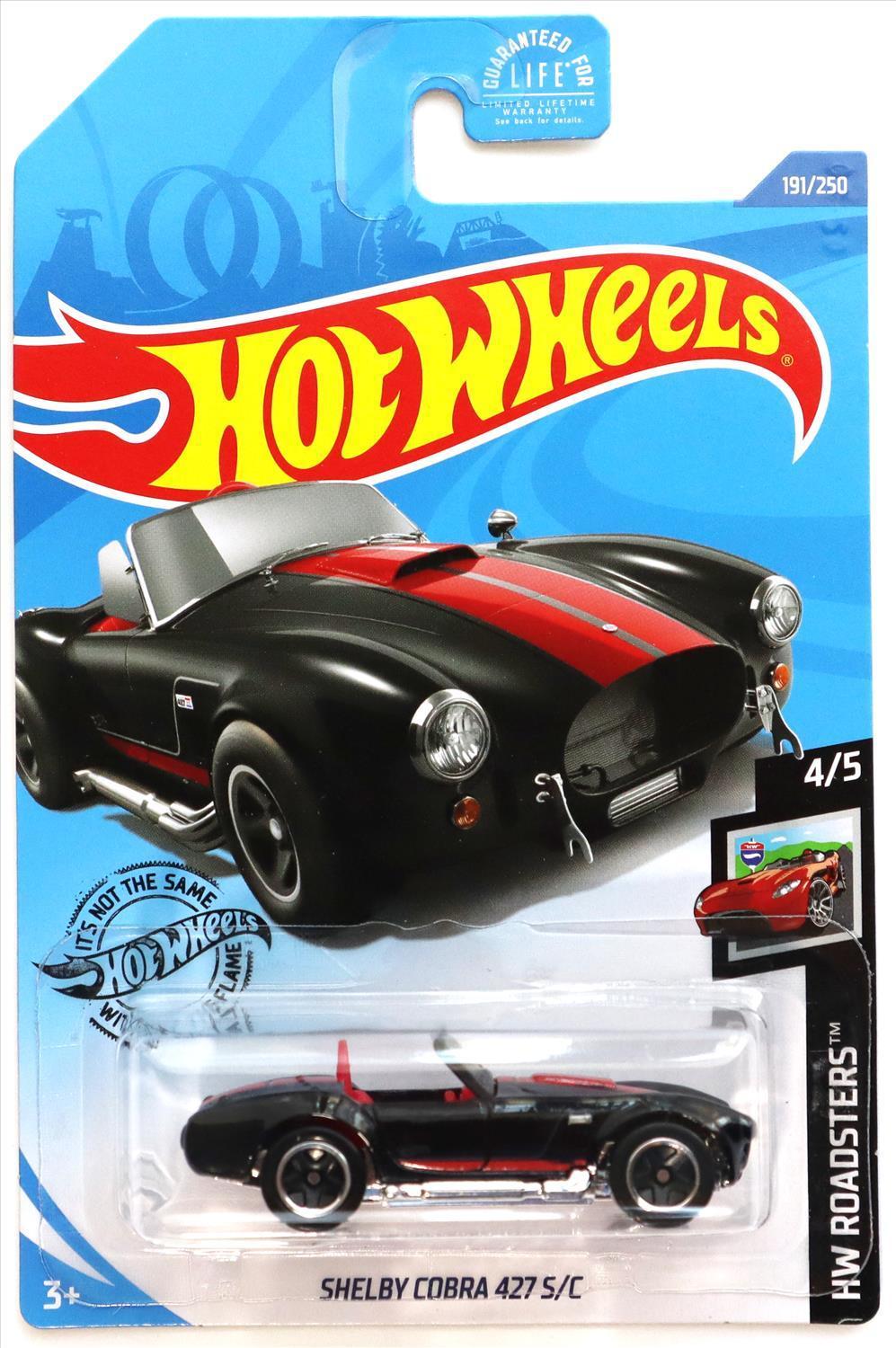 Hot Wheels 2020 - Collector # 191/250 - HW Roadsters 4/5 - Shelby Cobra 427 S/C - Black