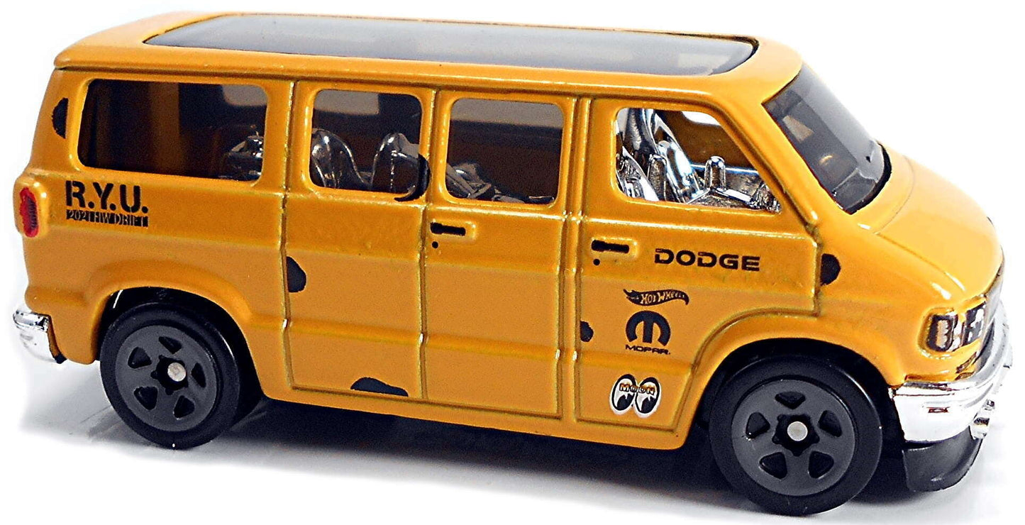 Hot Wheels 2021 - Collector # 050/250 - HW Drift 2/5 - New Models - Dodge Van - Yellow / Mooneyes - USA Card
