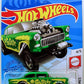 Hot Wheels 2021 - Collector # 121/250 - Mattel Games 4/5 - '55 Chevy Bel Air Gasser - Green / Guster - USA