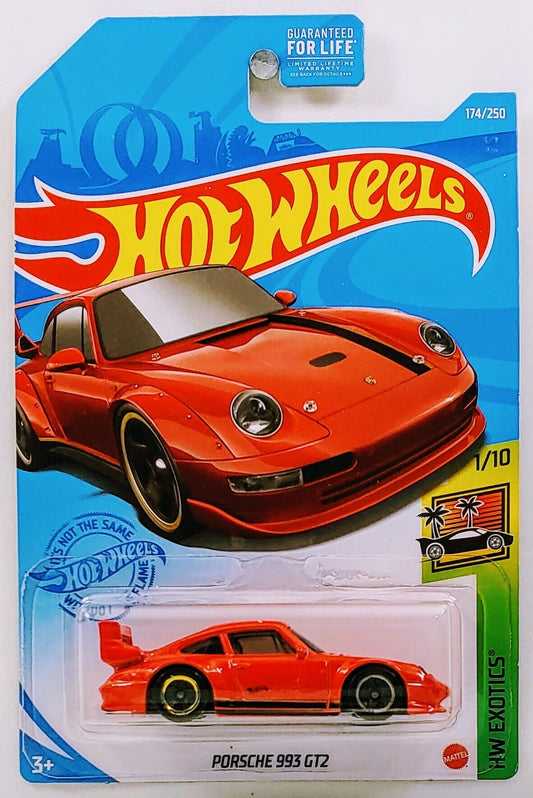 Hot Wheels 2021 - Collector # 174/250 - HW Exotics 1/10 - Porsche 993 GT2 - Red - USA