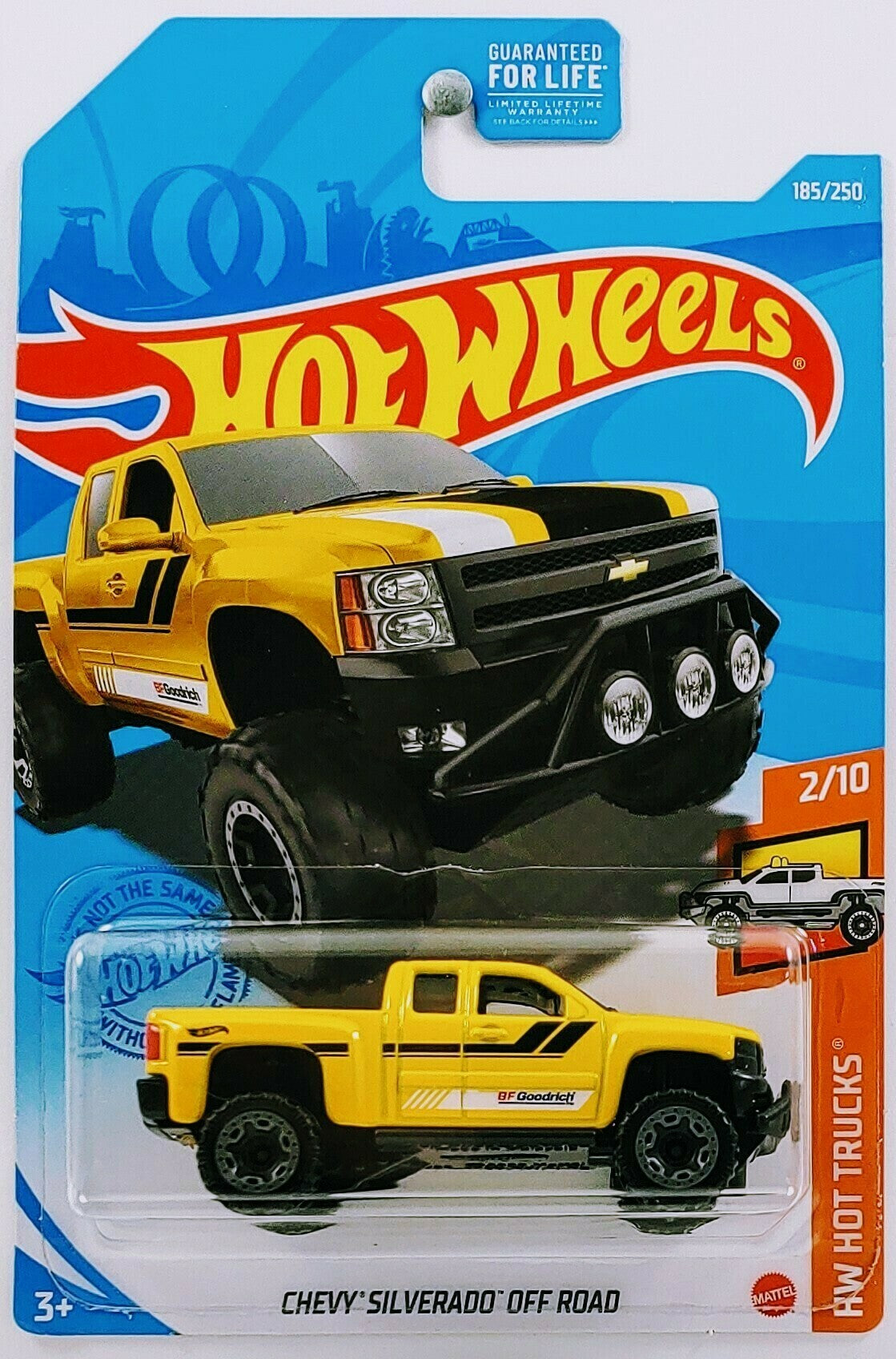 Hot Wheels 2021 - Collector # 185/250 - HW Hot Trucks 2/10 - Chevy Silverado Off Road - Yellow - USA