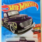 Hot Wheels 2021 - Collector # 225/250 - HW Hot Trucks 6/10 - '49 Ford F1 - Purple - Black 5SP Wheels - Clear Windows - White Interior - Chrome Plastic Base - USA Card