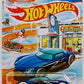 Hot Wheels 2021 - Holiday Hot Rods # 2/5 - Avant Garde - Satin Blue - Gold on White AeroDisc Wheels - Blue Windows - Gold Chrome Interior - Gold Plastic Base