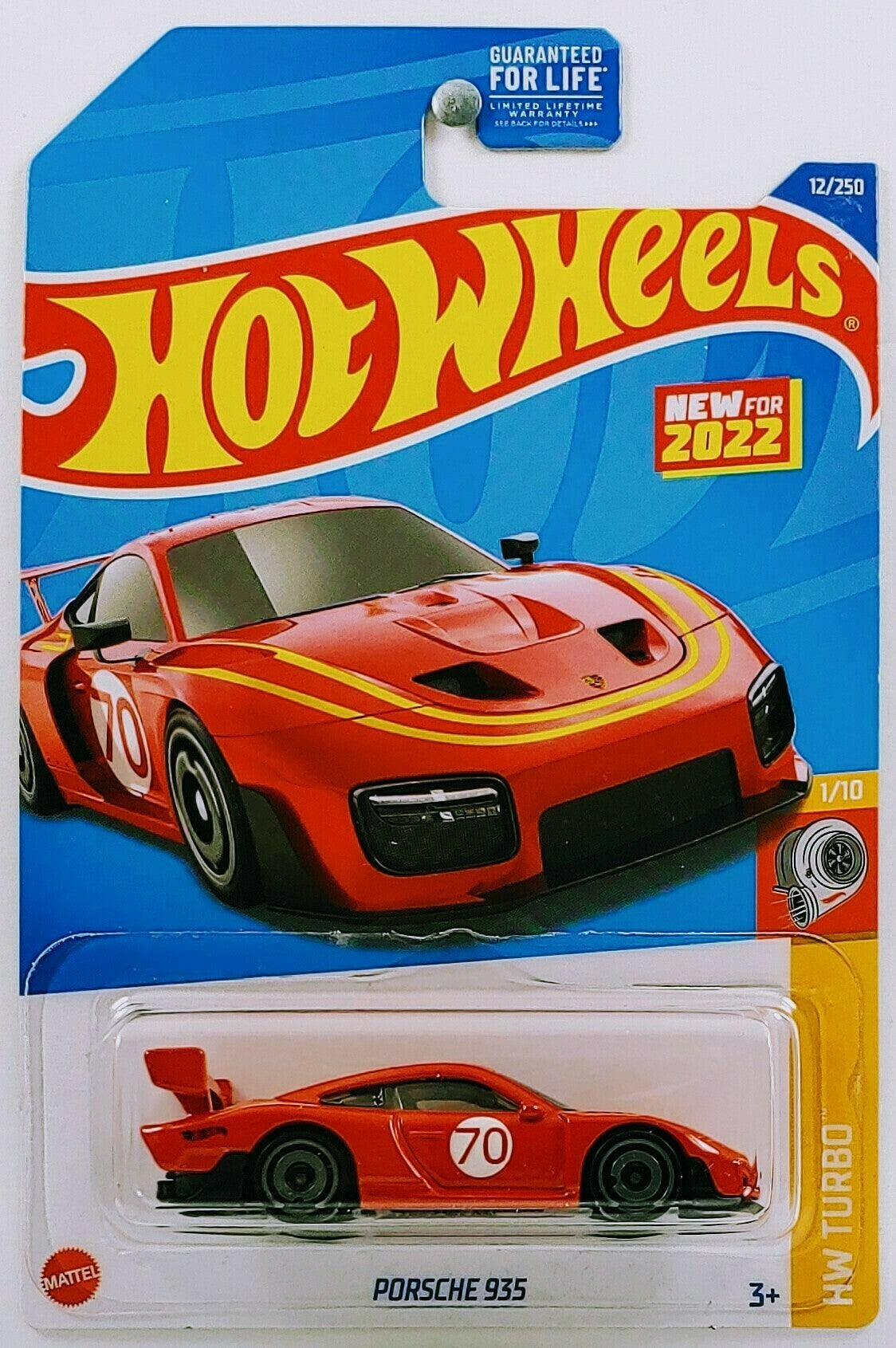 Hot Wheels 2022 - Collector # 012/250 - HW Turbo 1/10 - New Models - Porsche 935 - Red - USA