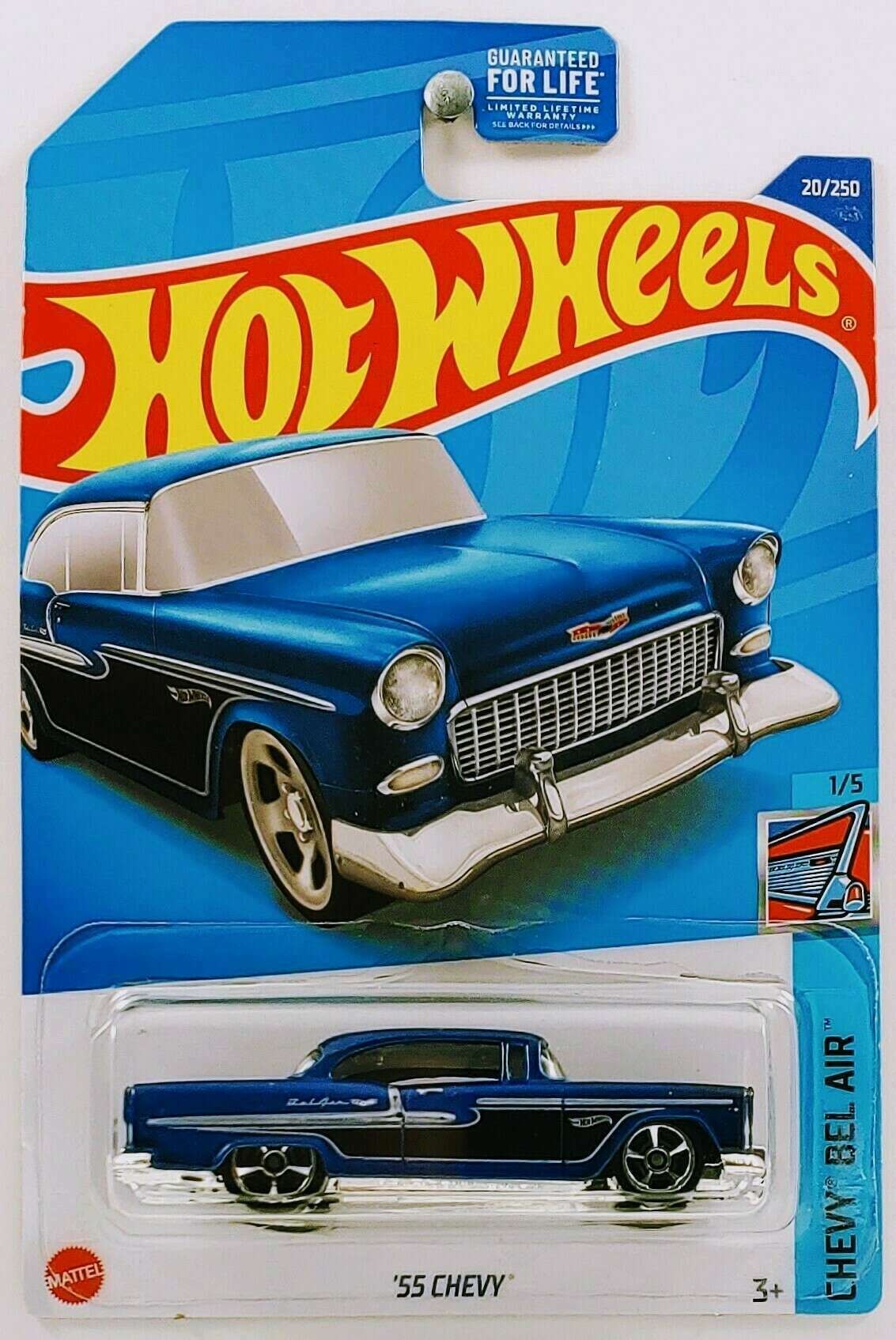 Hot Wheels 2022 - Collector # 020/250 - Chevy Bel Air 1/5 - '55 Chevy - Blue - USA