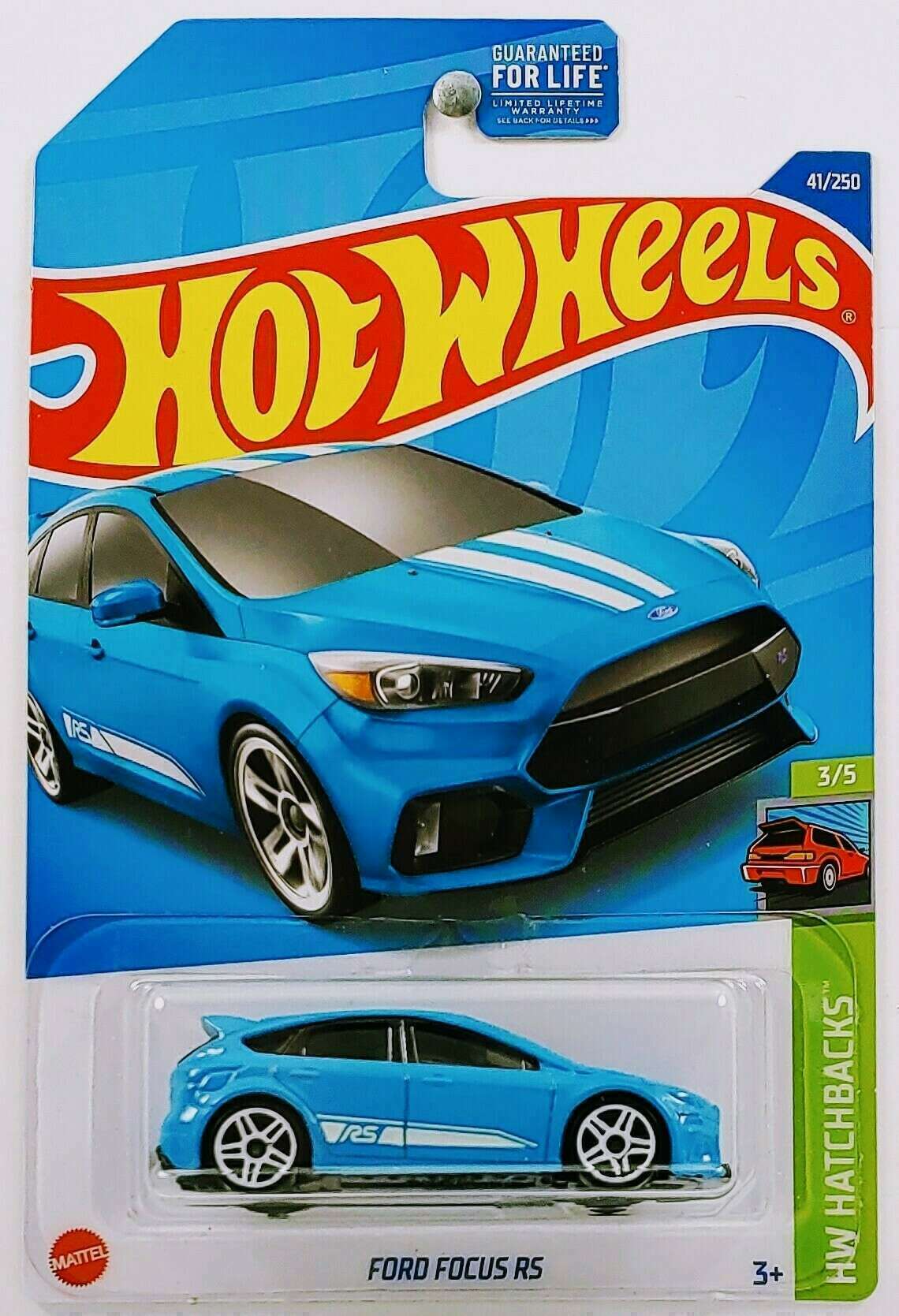 Hot Wheels 2022 - Collector # 041/250 - HW Hatcbacks 3/5 - Ford Focus RS - Blue - USA Card