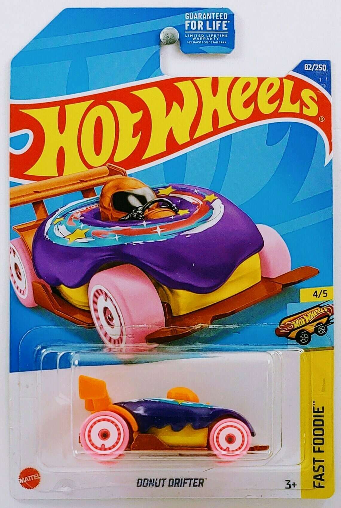 Hot Wheels 2022 - Collector # 082/250 - Fast Foodie 4/5 - Donut Drifter - Purple - USA