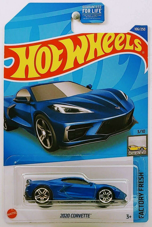 Hot Wheels 2022 - Collector # 106/250 - Factory Fresh 3/10 - 2020 Corvette - Blue