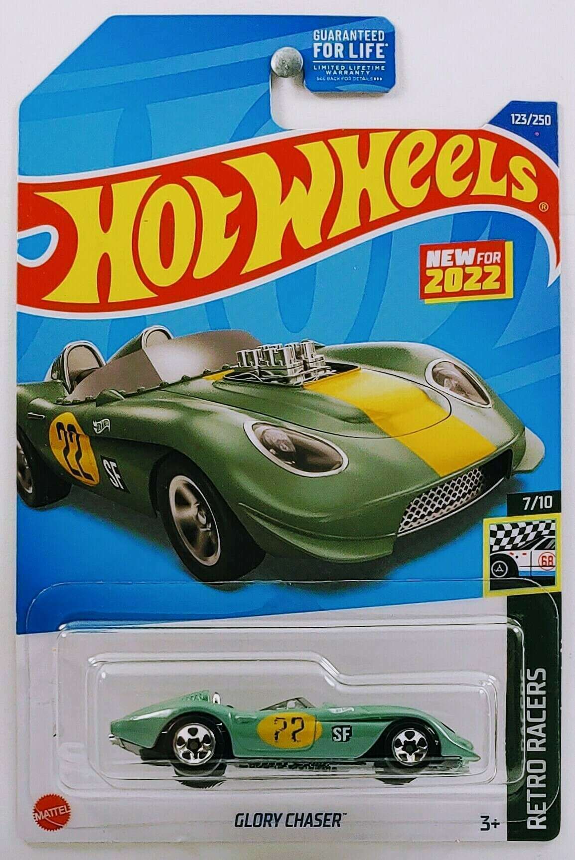 Hot Wheels 2022 - Collector # 123/250 - New Models - Glory Chaser - ERROR # 22 is faded