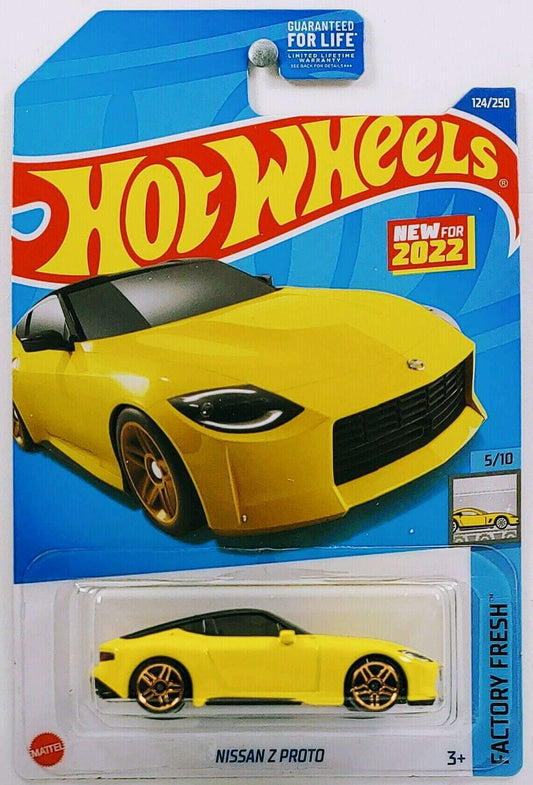 Hot Wheels 2022 - Collector # 124/250 - Factory Fresh 5/10 - Nissan Z Proto - Yellow