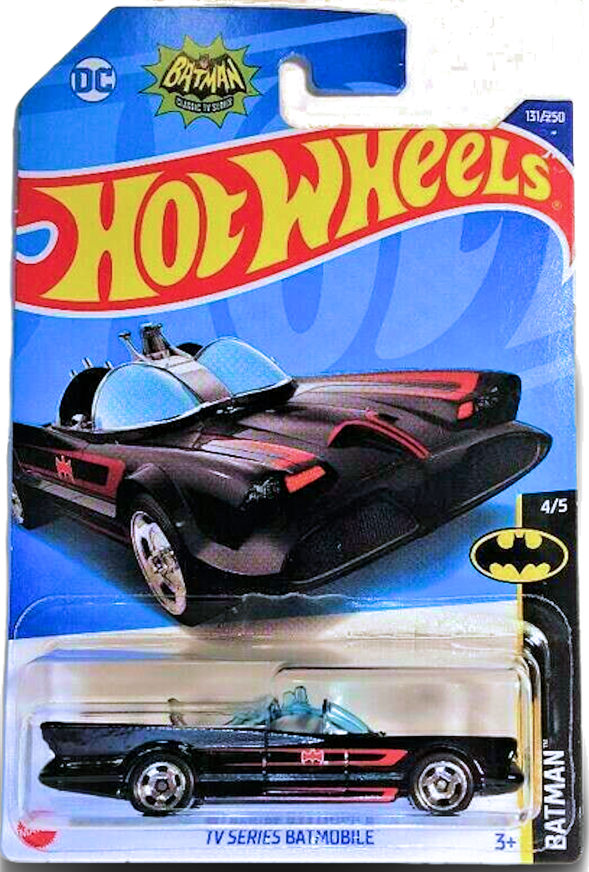 Hot Wheels 2022 - Collector # 131/250 - Batman 4/5 - TV Series Batmobile - Black - IC
