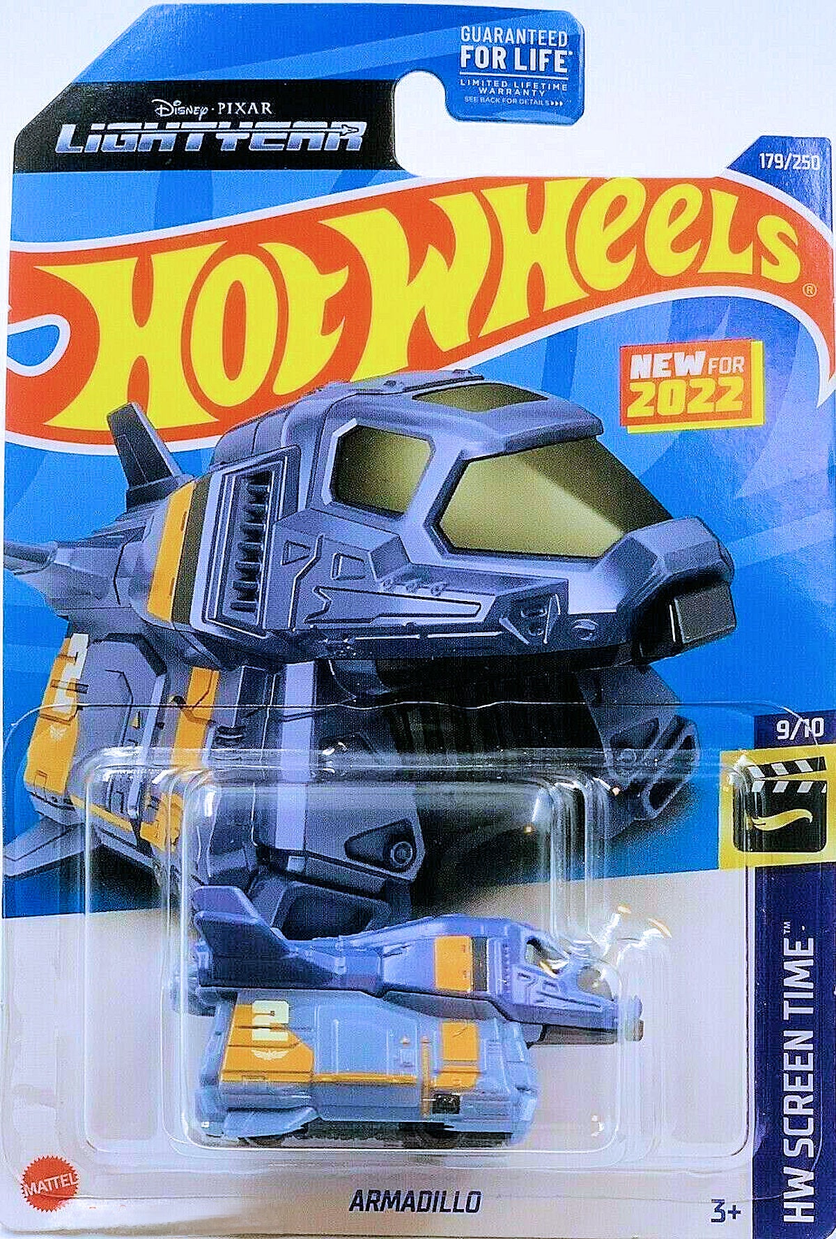 Hot Wheels 2022 - Collector # 179/250 - HW Screen Time 9/10 - New Models - Armadillo (Lightyear) - Steel Blue - USA