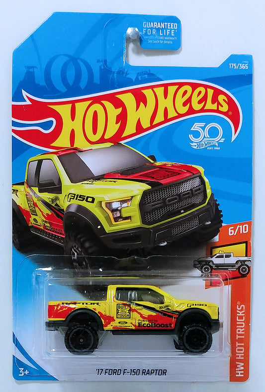 Hot Wheels 2018 - Collector # 175/365 - HW Hot Trucks 6/10 - '17 Ford F-150 Raptor - Yellow