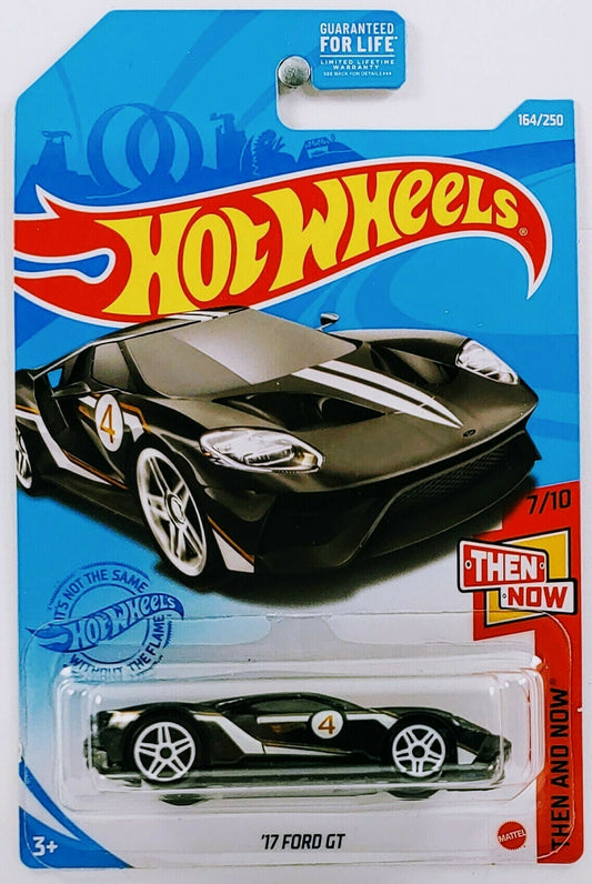 Hot Wheels 2021 - Collector # 164/250 - Then And Now # 7/10 - Metallic Black - 17 Ford GT - USA