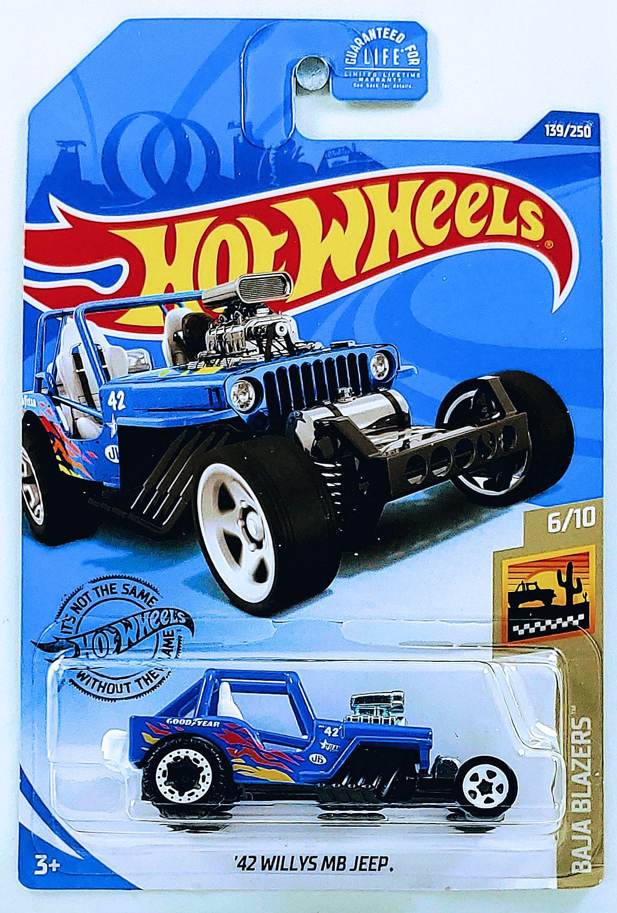 Hot Wheels 2020 - Collector # 139/250 - Baja Blazers 6/10 - '42 Willys MB Jeep - Blue