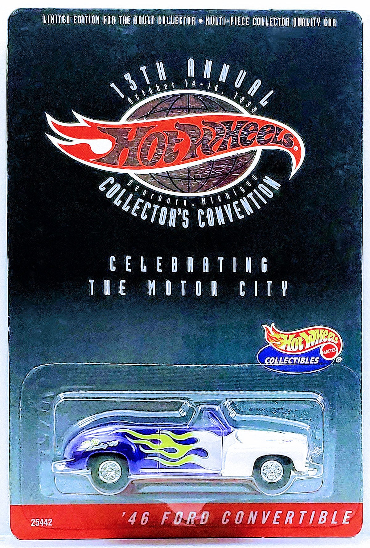 Hot Wheels 1999 - 13th Annual Collectors Convention, Dearborn, MI - '46 Ford Convertible - Purple, White & Green
