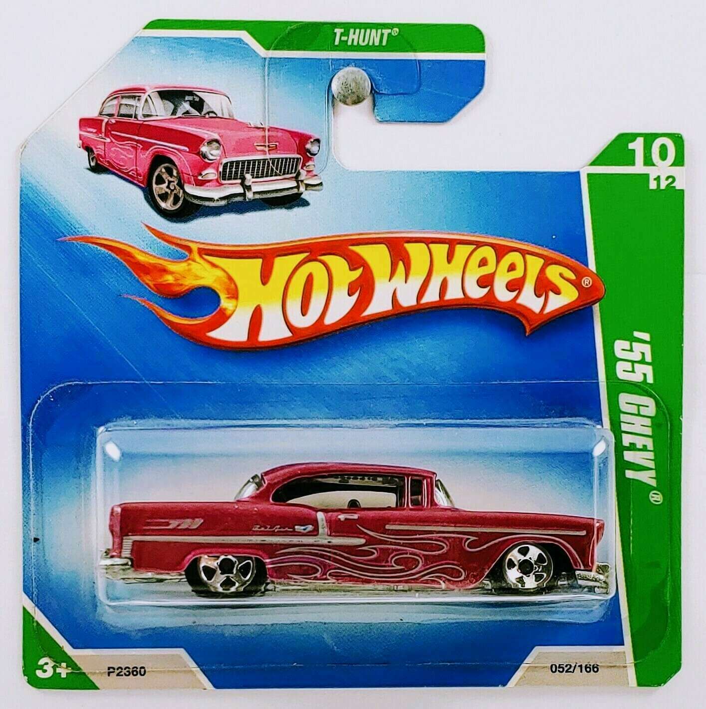Hot Wheels 2009 - Collector # 052/172 - T-Hunt 10/12 - '55 Chevy - Metallic Magenta - SC