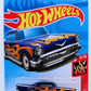 Hot Wheels 2019 - Collector # 009/250 - HW Flames 06/10 - '57 Chevy - Dark Blue - USA