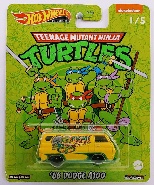 Hot Wheels 2022 - Teenage Mutant Ninja Turtles # 1/5 - '66 Dodge A100 - Yellow / Pizza