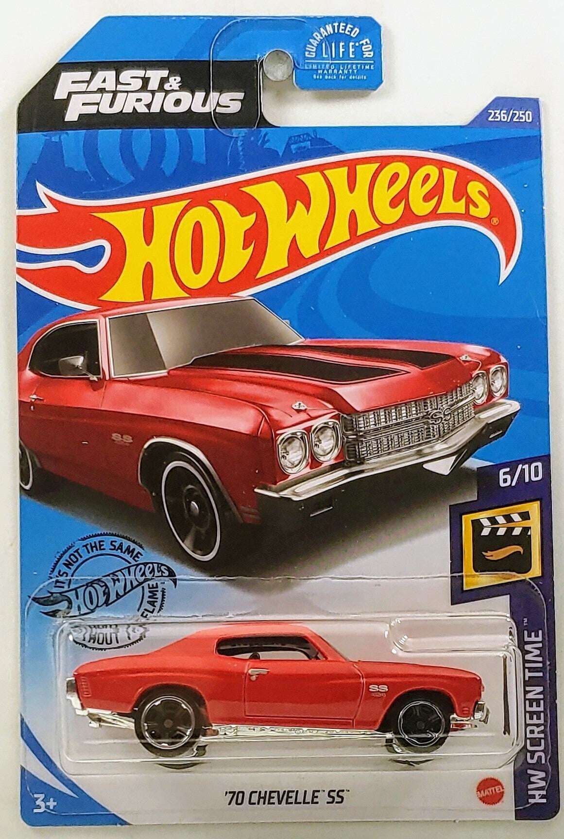 Hot Wheels 2020 - Collector # 236/250 - HW Screen Time 6/10 - '70 Chevelle SS - Red