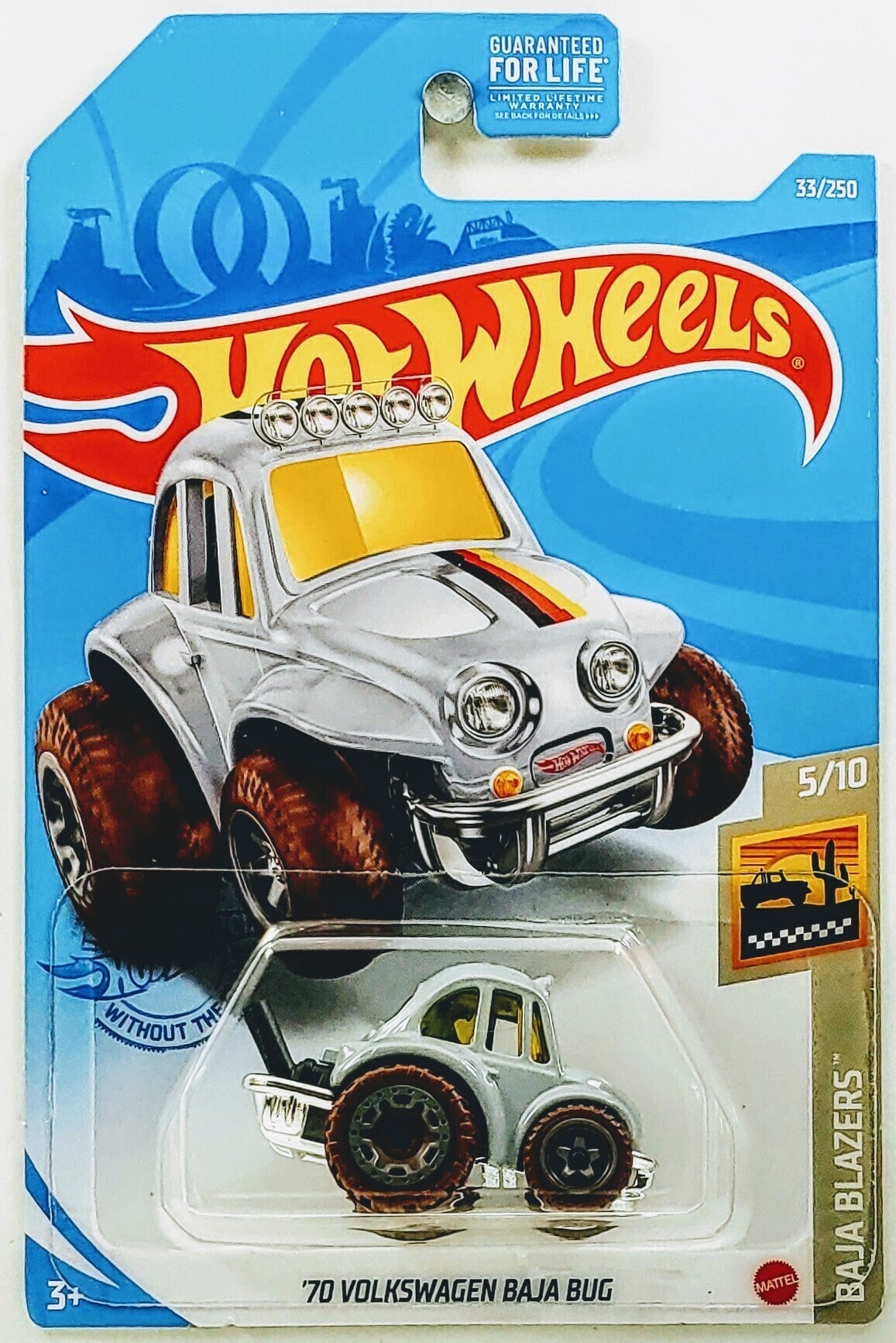 Hot Wheels 2021 - Collector # 033/250 - Baja Blazers 5/10 - '70 Volkswagen Baja Bug - Gray