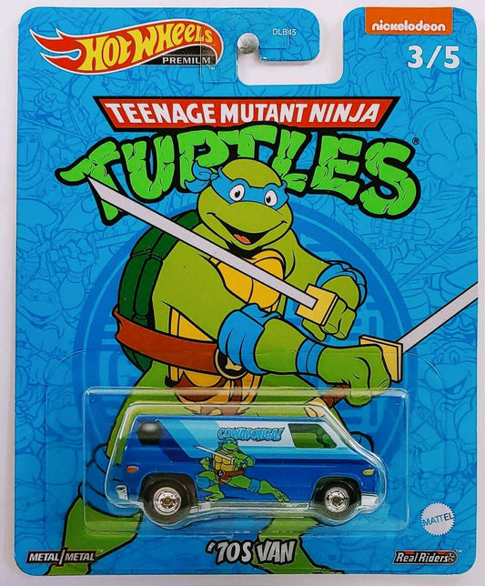 Hot Wheels 2022 - Teenage Mutant Ninja Turtles # 3/5 - '70s Van - Blue / Leonardo