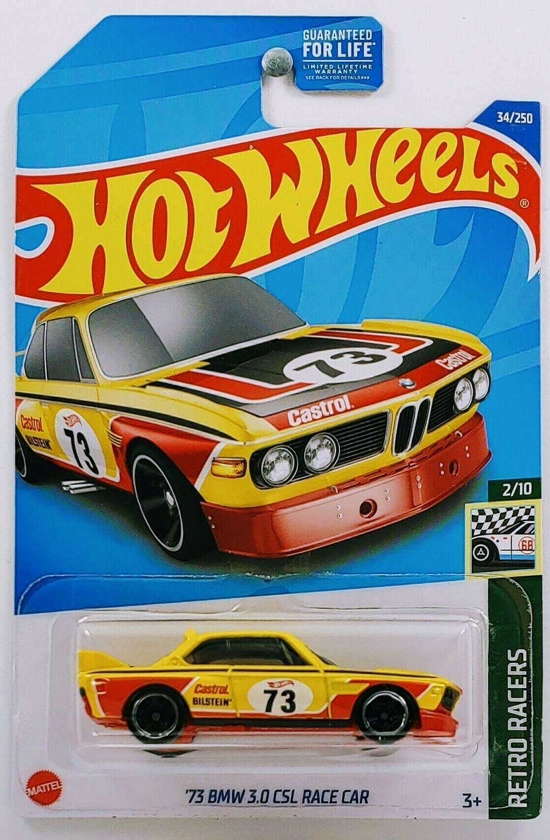 Hot Wheels 2022 - Collector # 034/250 - Retro Racers 2/10 - '73 BMW 3.0 CSL Race Car