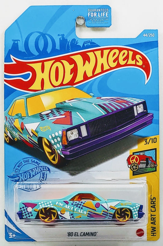 Hot Wheels 2021 - Collector # 044/250 - HW Art Cars 3/10 - '80 El Camino - Turquoise - USA
