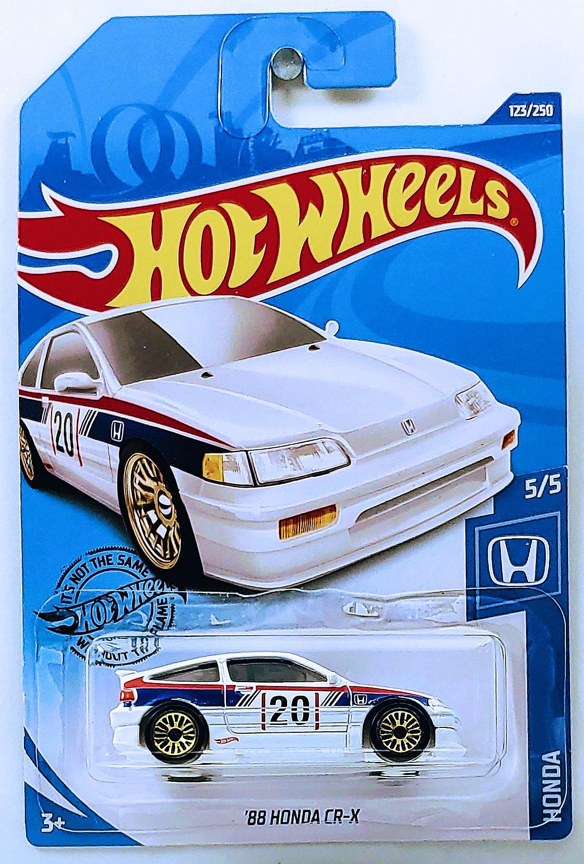 Hot Wheels 2020 - Collector # 123/250 - Honda 5/5 - '88 Honda CR-X - White - IC