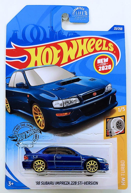 Hot Wheels 2020 - Collector # 023/250 - HW Turbo 1/5 - New Models - '98 Subaru Impreza 22B STi-Version - Blue