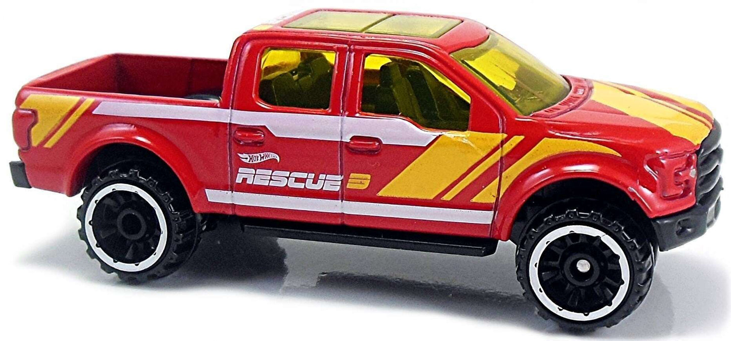 Hot Wheels 2017 - Collector # 185/365 - HW Rescue 10/10 - '15 Ford F-150 - Red / Rescue - USA