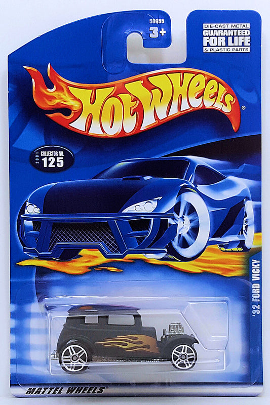 Hot Wheels 2001 - Collector # 125/240 - '32 Ford Vicky - Flat Black - PR5 Wheels - USA