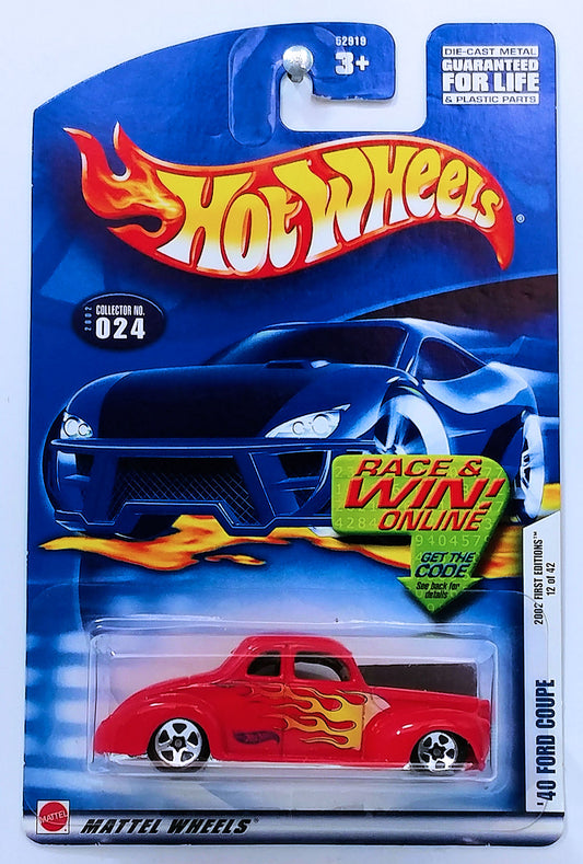 Hot Wheels 2003 - Collector # 024/220 - First Editions 12/42 - '40 Ford Coupe - Red - USA R&W