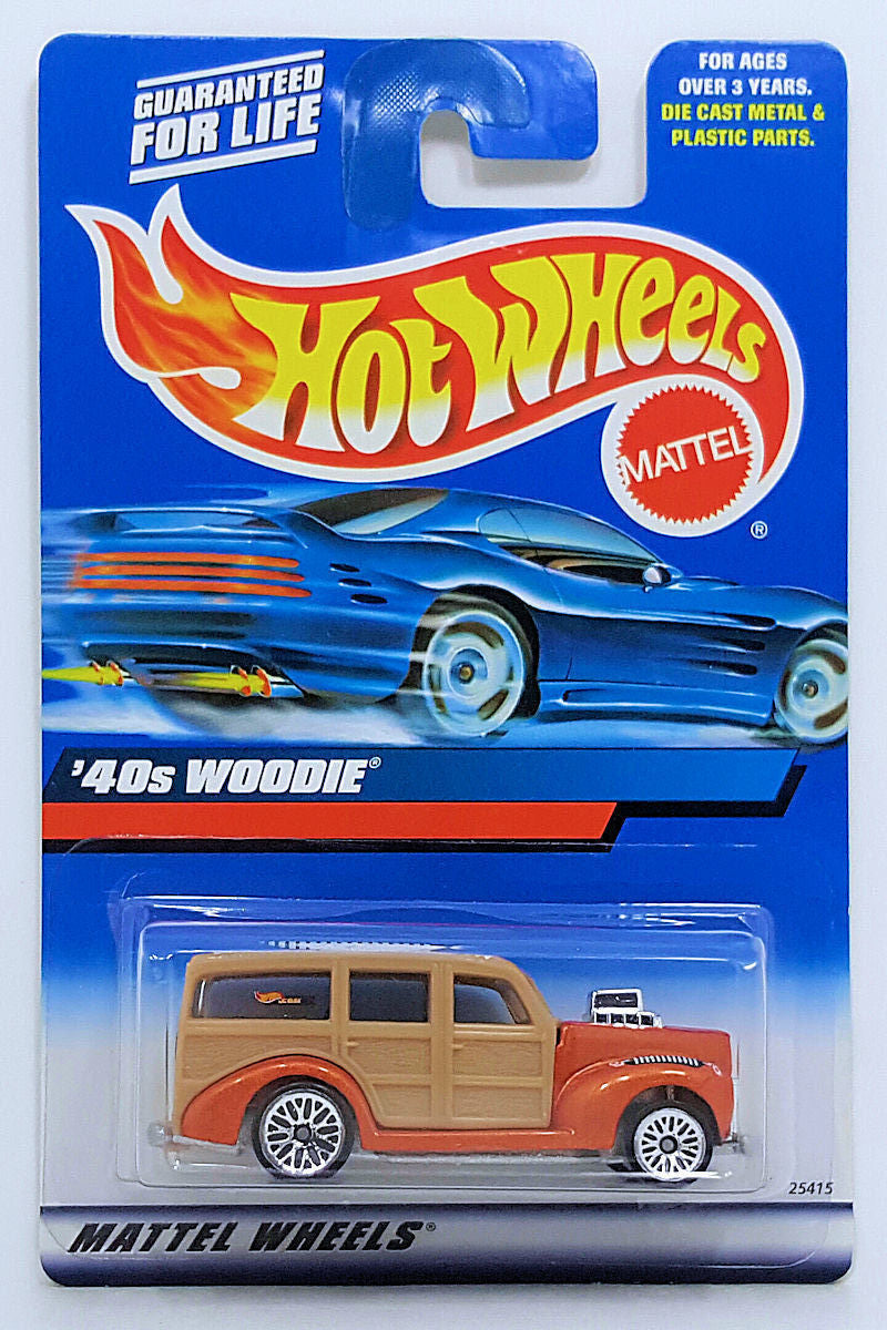 Hot Wheels 2000 - Collector # 193/250 - '40s Woodie - Dark Orange Metallic / 'HotWheels.com' - USA