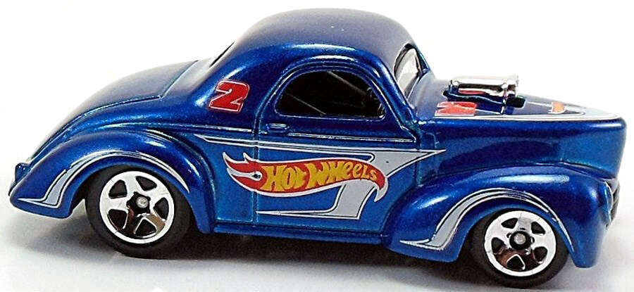 Hot Wheels 2011 - Collector # 152/244 - HW Racing 2/10 - '41 Willys - Blue - USA 'RACE'