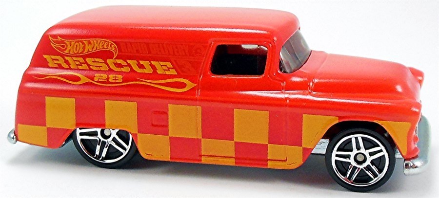 Hot Wheels 2014 - Color Shifters - City 14/48 - '55 Chevy Panel - Orange & Yellow