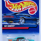 Hot Wheels 2000 - Collectors # 105/250 - '57 Chevy - Cyan - Cartoon Girl Graphics - "1957 CHEVY" on Baseplate - USA