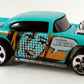 Hot Wheels 2000 - Collectors # 105/250 - '57 Chevy - Cyan - Cartoon Girl Graphics - "1957 CHEVY" on Baseplate - USA